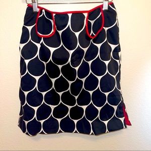 Willi Smith Black & Red Raindrop Cutout Mini Skirt 10